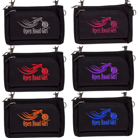 Rally-Open Road Girl Durable Canvas Hip Purse, 5 COLORS - open Road