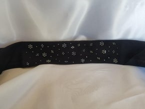Extra Bling - Black Bandana with Black Austrian Crystals (Sku4457)