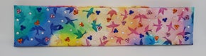 Narrow Pastel Doves with Multiple Colors of Austrian Crystals (Sku1849)