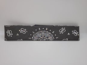 Narrow Charcoal Paisley with Diamond Clear Swarovski Crystals (Sku2461)