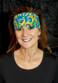 Tie Dye Dog Bone Bandana With Diamond Clear Swarovski Crystals (Sk3000)