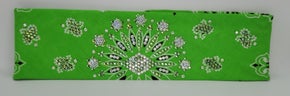 LeeAnnette Lime Green Paisley Bandana with Aurora Borealis and Light Green Swarovski Crystals (sku4064)