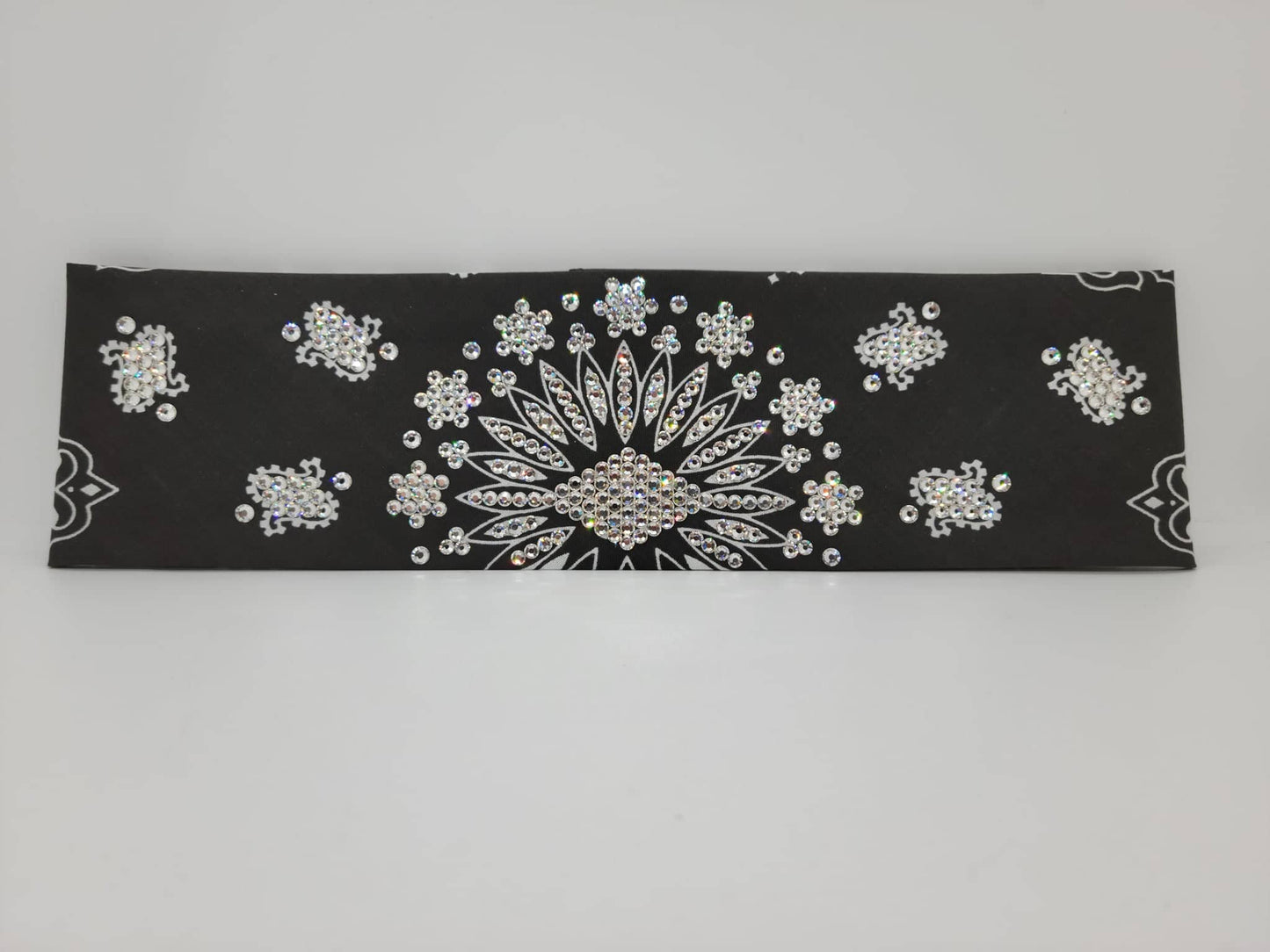 LeeAnnette Black Paisley with Diamond Clear Austrian Crystals (Sku4080)