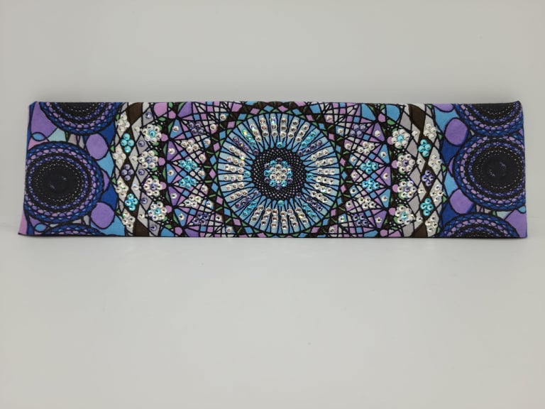 LeeAnnette Purple Blue Kaleidoscope with Light Blue, Light Purple and Diamond Clear Austrian Crystals (Sku4090)