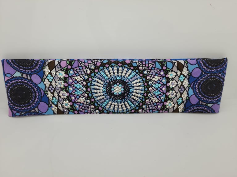 LeeAnnette Purple Blue Kaleidoscope with Light Blue, Light Purple and Diamond Clear Austrian Crystals (Sku4090)