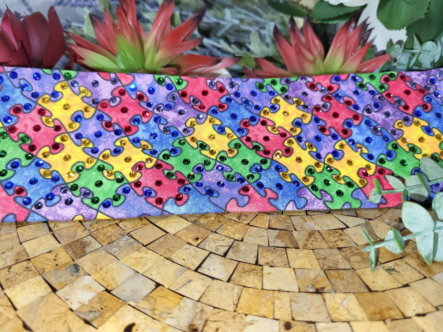 LeeAnnette Autism Puzzle with Multiple Colors of Austrian Crystals (sku4273)