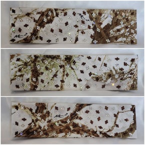 LeeAnnette TrueTimber Snow Camo with Brown and Diamond Clear Austrian Crystals (Sku4007)