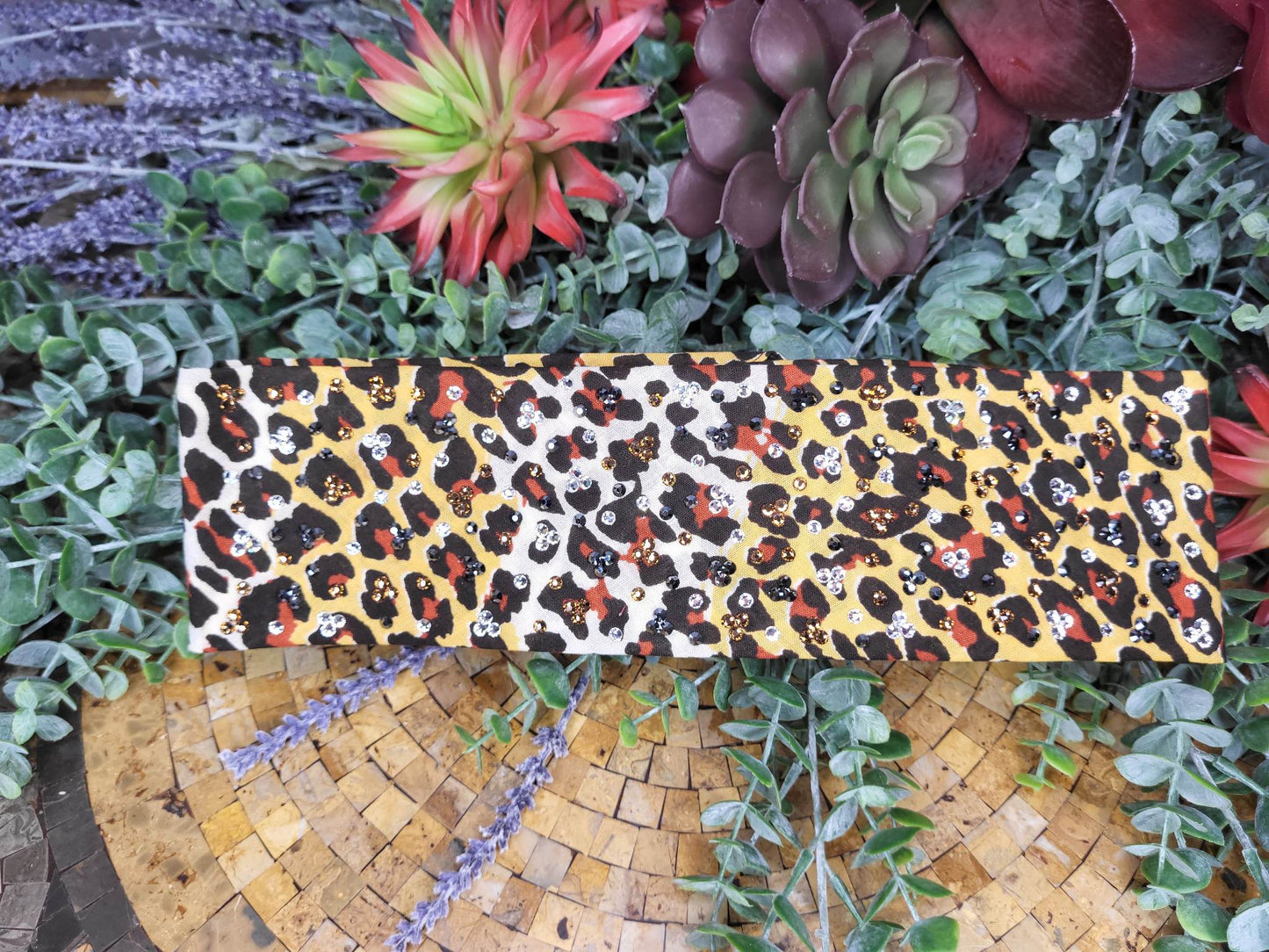 LeeAnnette Leopard with Brown, Black and Diamond Clear Austrian Crystals (Sku4448)
