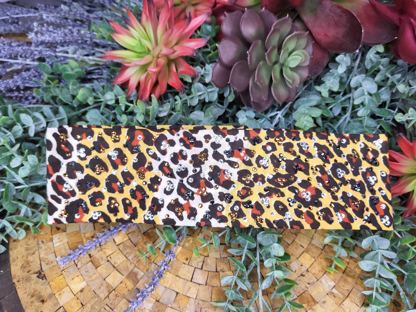 LeeAnnette Leopard with Brown, Black and Diamond Clear Austrian Crystals (Sku4448)