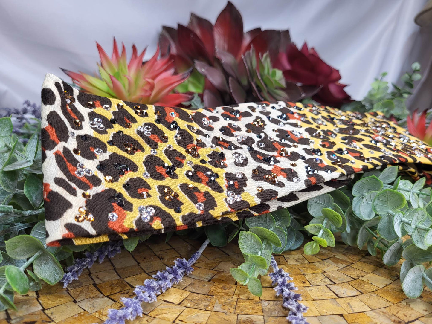 LeeAnnette Leopard with Brown, Black and Diamond Clear Austrian Crystals (Sku4448)