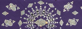 LeeAnnette Purple Paisley Bandana with Aurora Borealis and Diamond Clear Austrian Crystals (Sku4520)