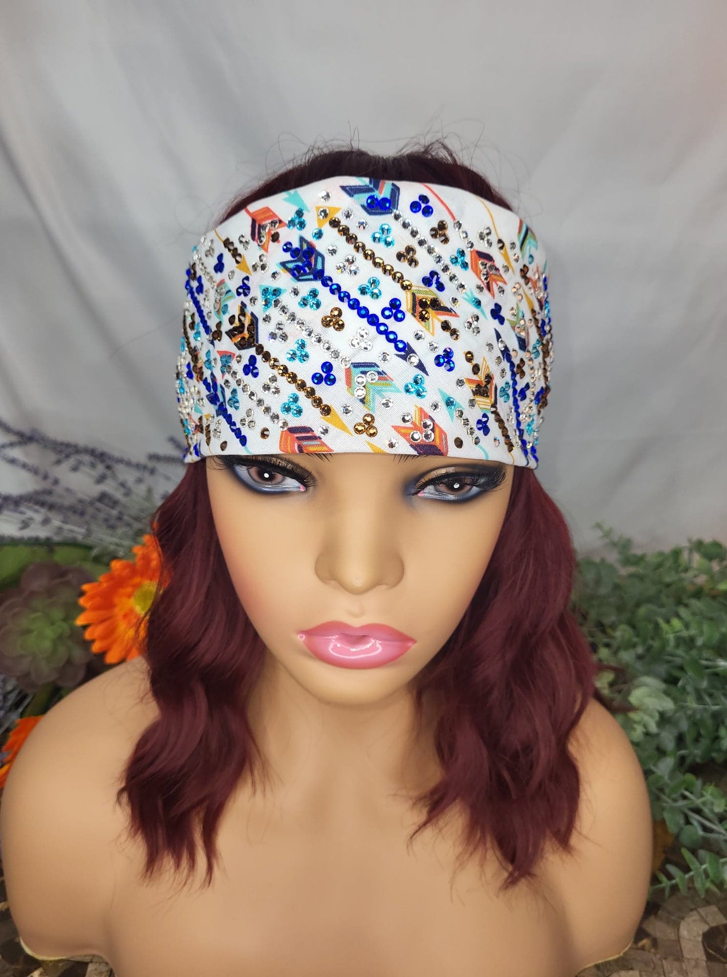 Super LeeAnnette Arrows with Blue, Brown, Turquoise and Diamond Clear Austrian Crystals (sku4663)