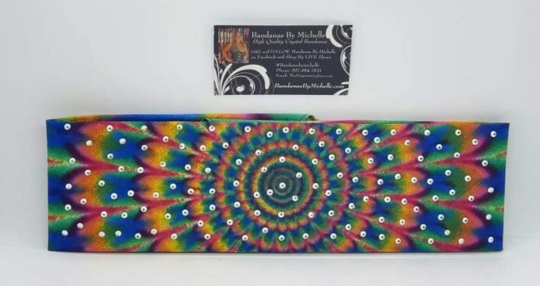 Funky Tie Dye with Aurora Borealis Austrian Crystals (Sku6016)