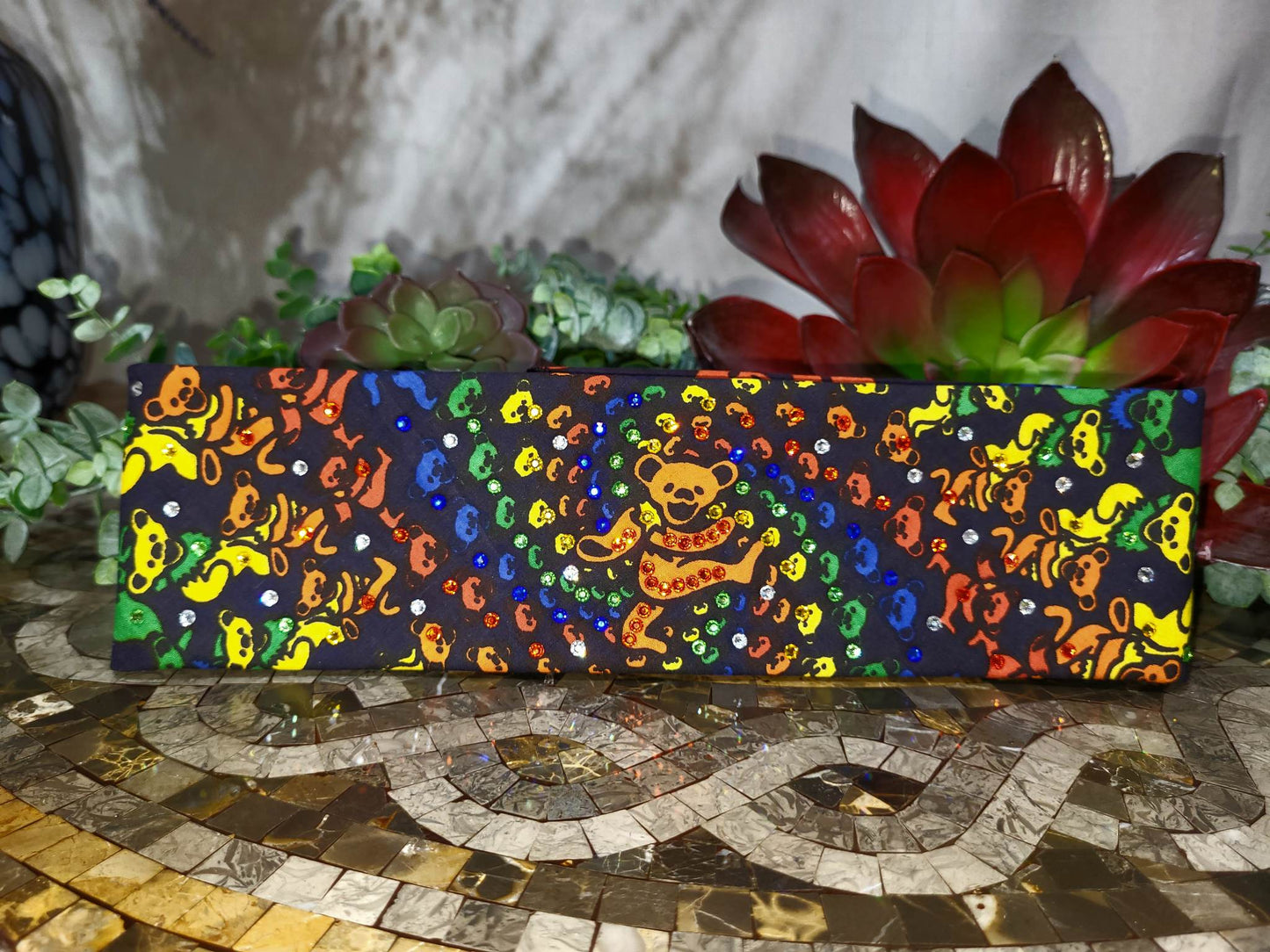 Dancing Bears Bandana with Multiple colors of Austrian Crystals (Sku6060)