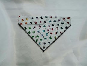 Small Doggy Dana White with Colored paws with Crystals