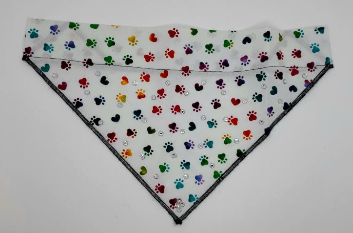 Medium Doggy Dana tie dye paws with and without Crystals