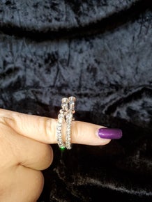 Austrian Crystal Clip Hoop Earrings (Sku8003)