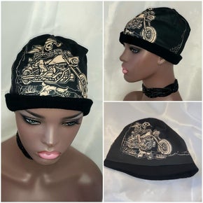 Skeleton on Motorcycle Beanie (Sku8024)