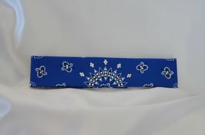 Bargain Royal Blue Bandana with Diamond Clear Crystals (Sku8041)