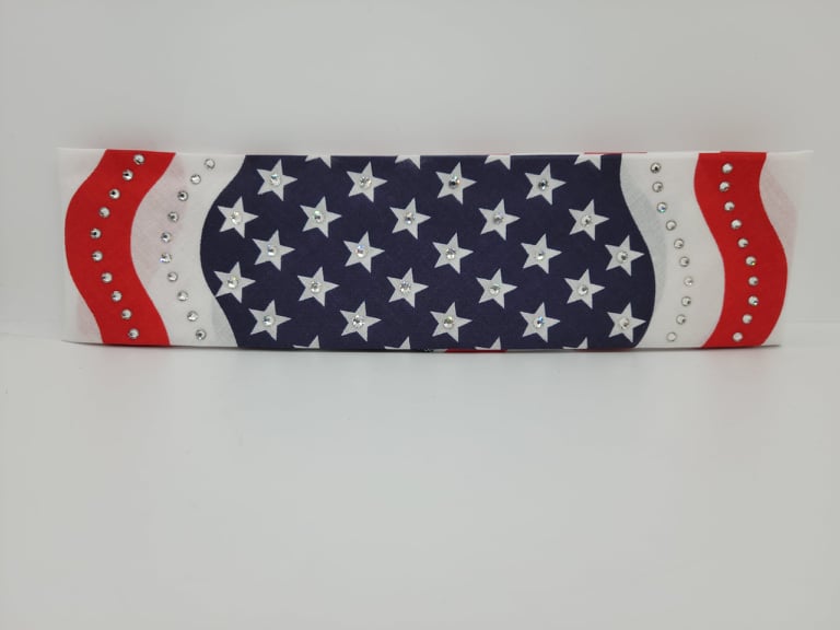 Bargain Flag with Diamond Clear Crystals (Sku8065)