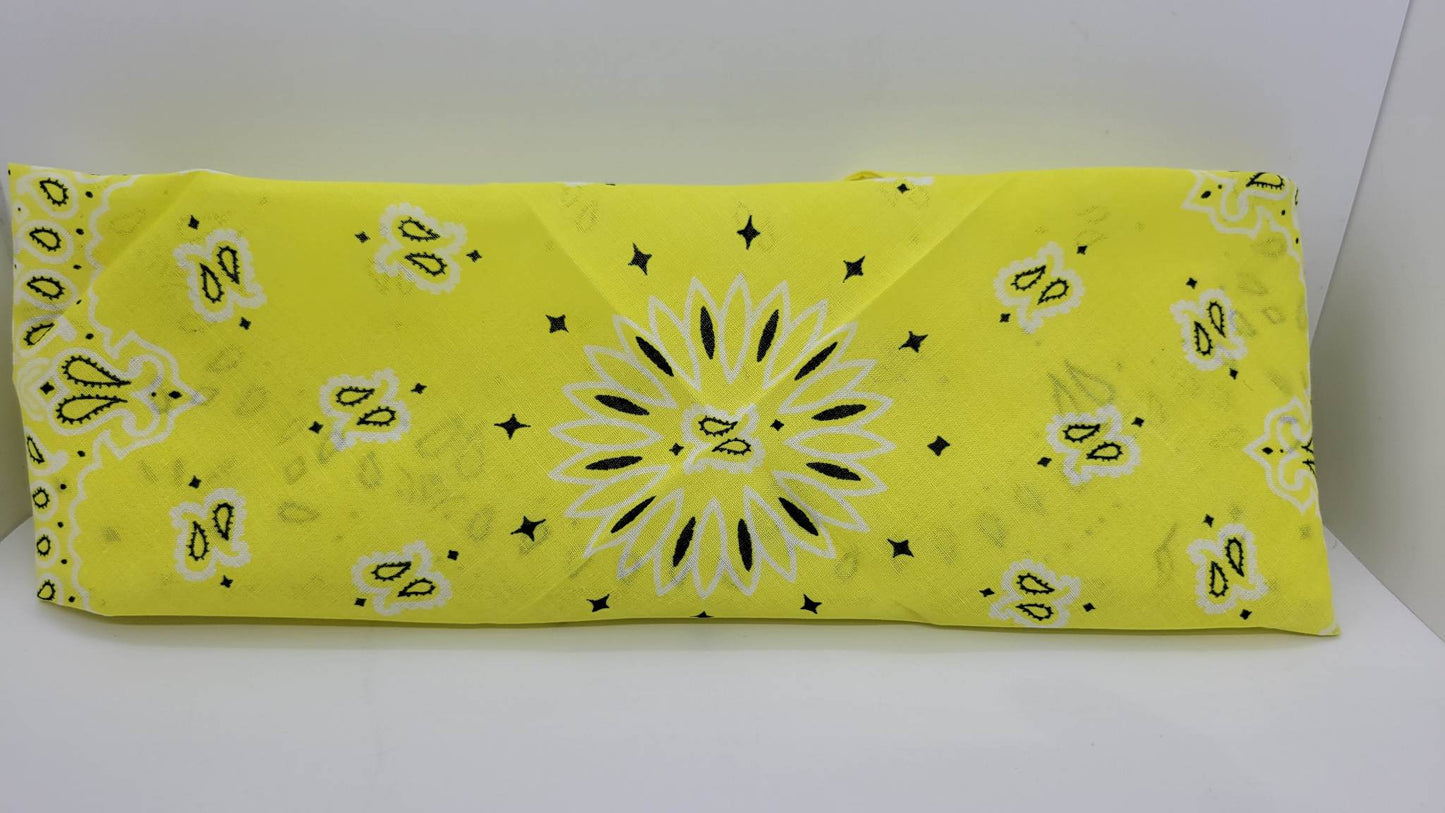 Plain Bright Yellow Bandana (Sku8202)