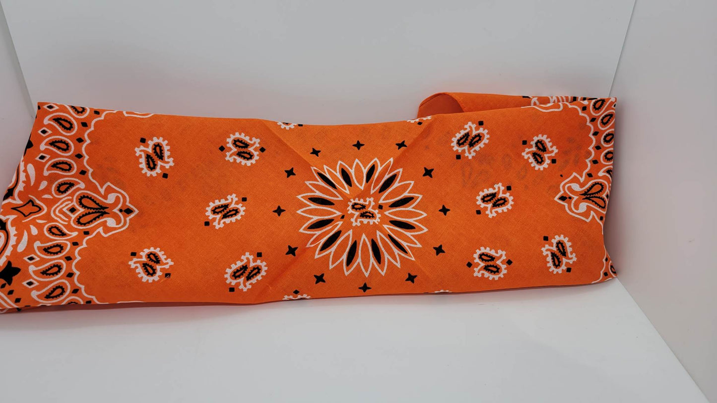 Plain Orange Bandana (Sku8209)