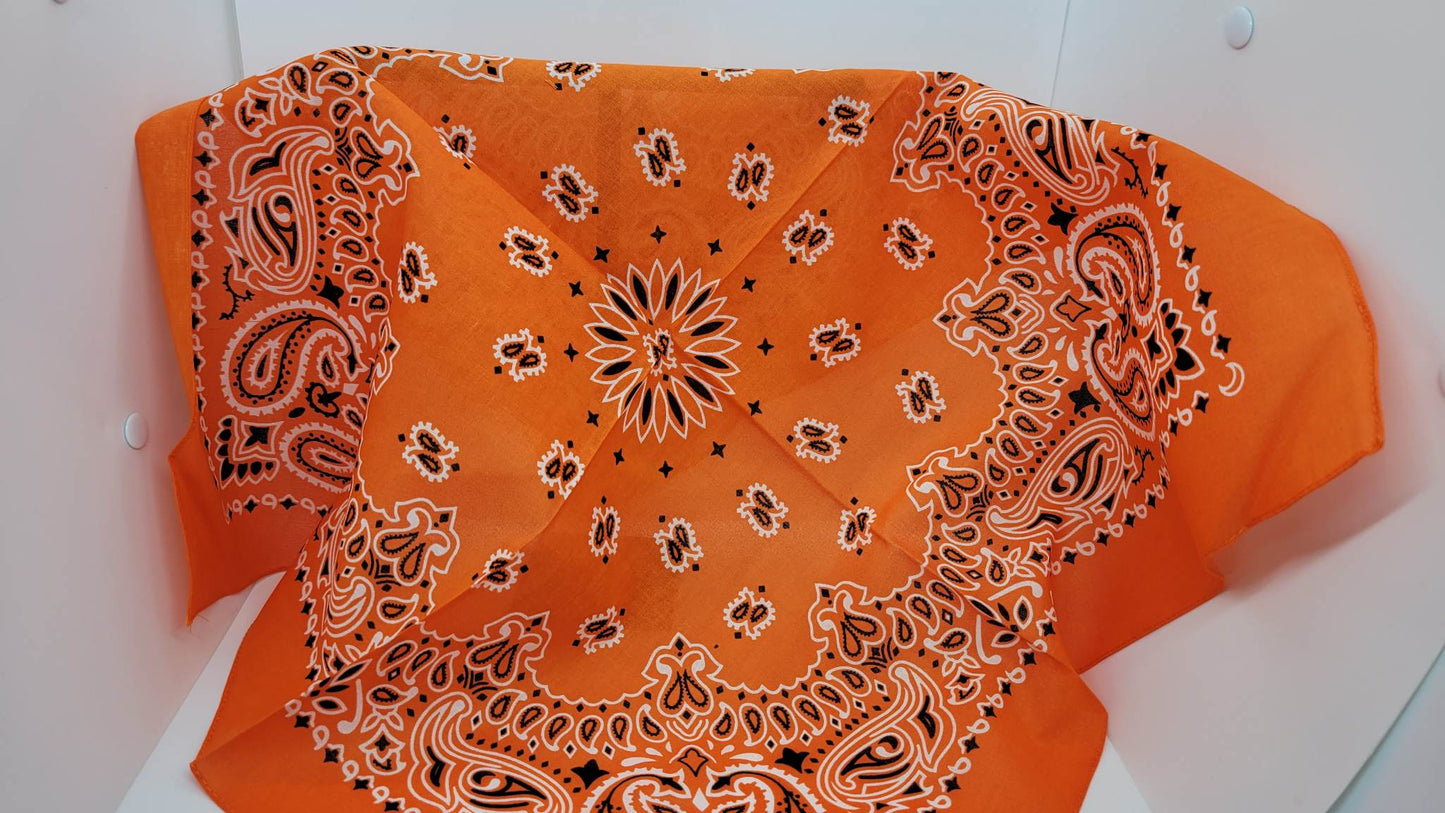 Plain Orange Bandana (Sku8209)