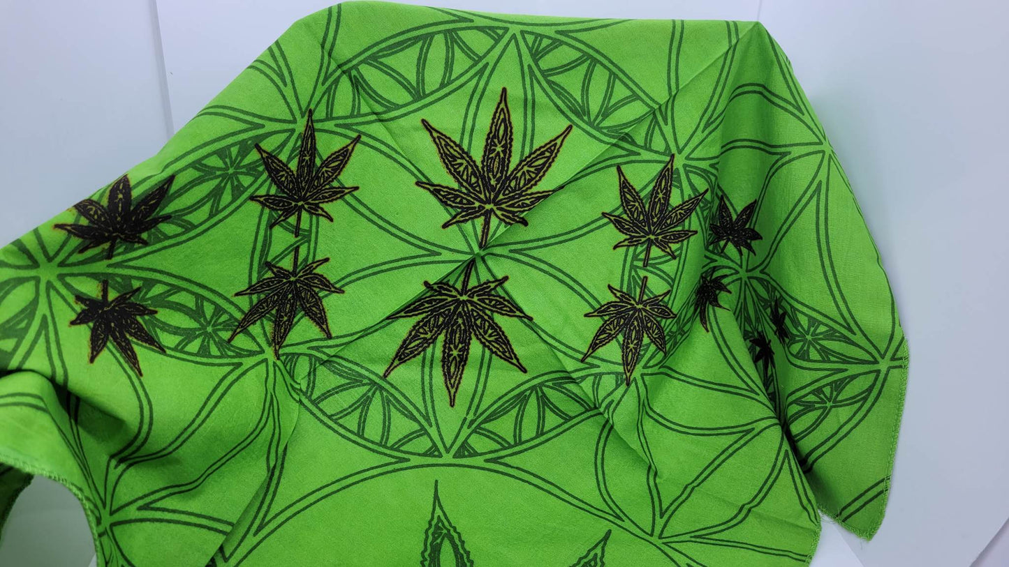 Plain Green Pot Bandana (Sku8245)