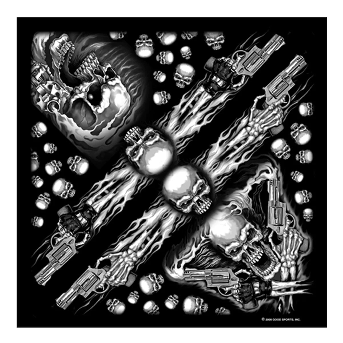 Plain Flame Skull Bandana (Sku8261)