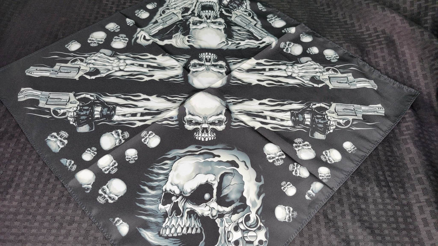 Plain Flame Skull Bandana (Sku8261)