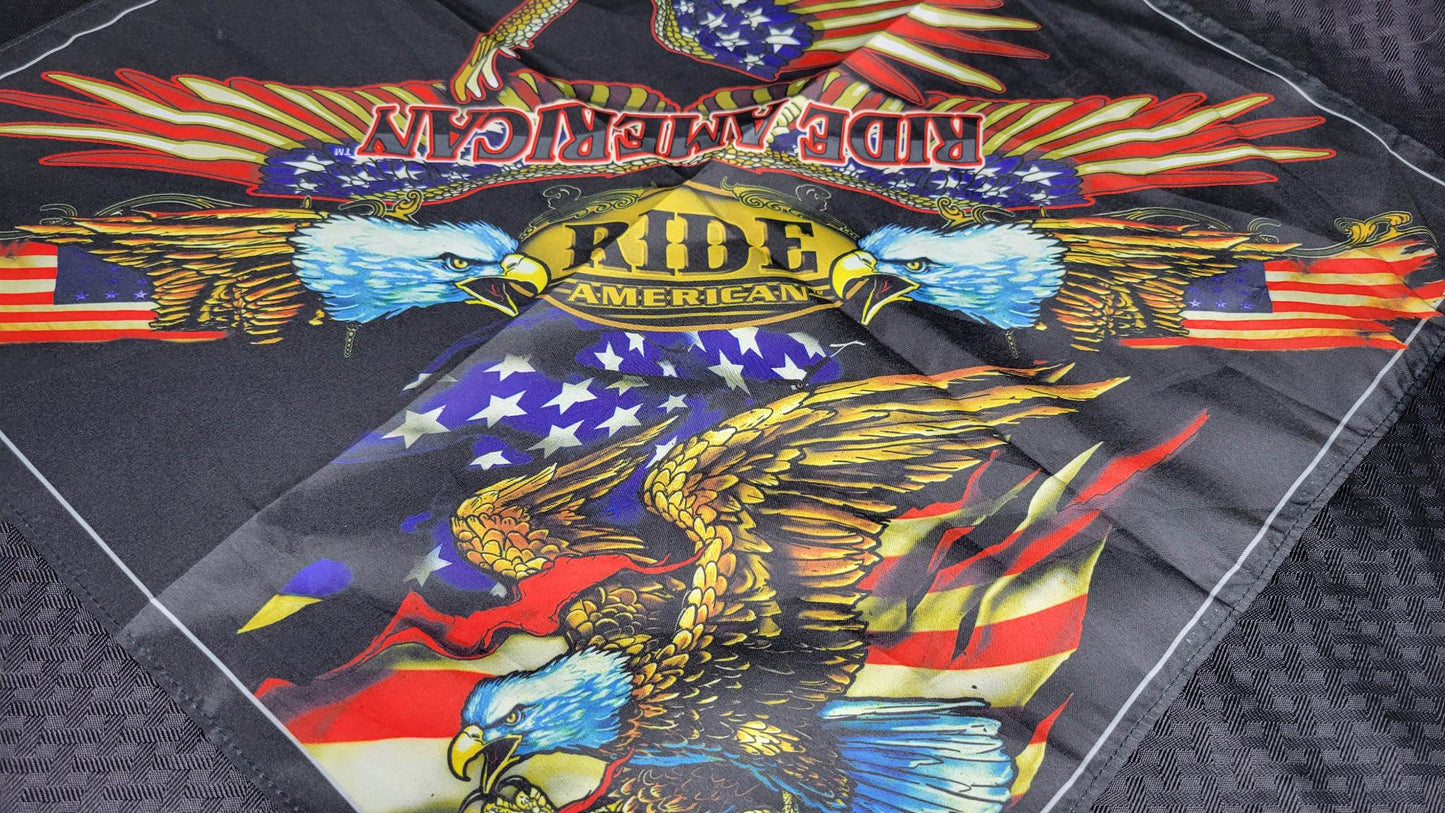 Plain Ride American Bandana (Sku8269)