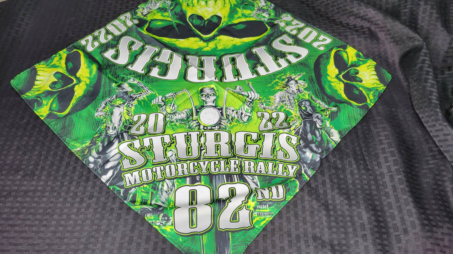 Plain Green Sturgis 2022 Bandana (Sku8270)