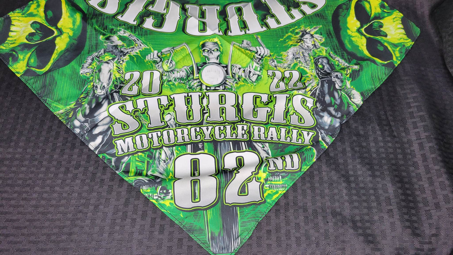 Plain Green Sturgis 2022 Bandana (Sku8270)