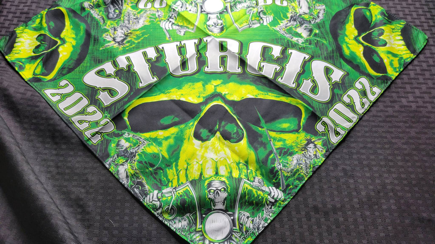 Plain Green Sturgis 2022 Bandana (Sku8270)