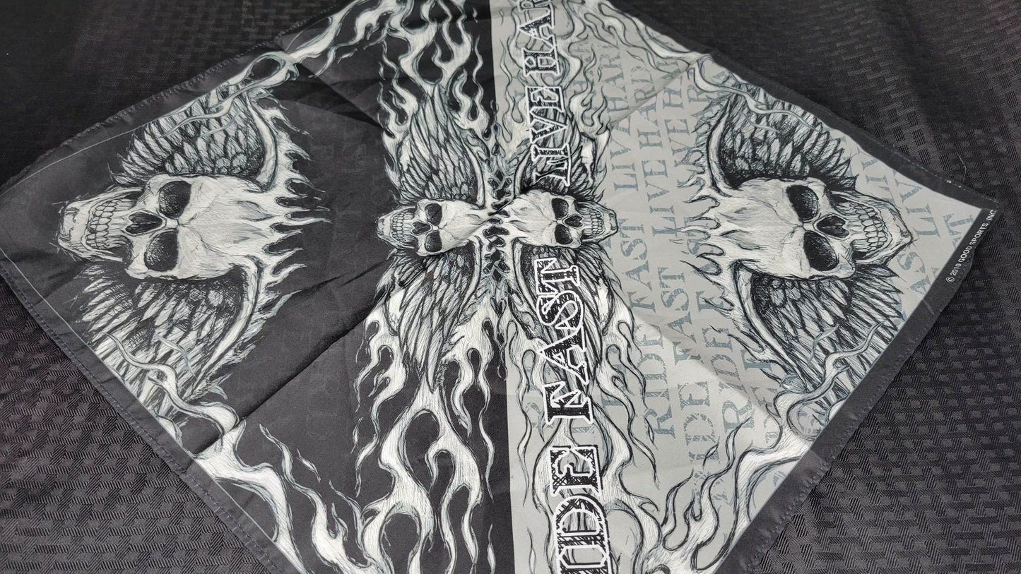 Plain Flame Skull Bandana (Sku8272)