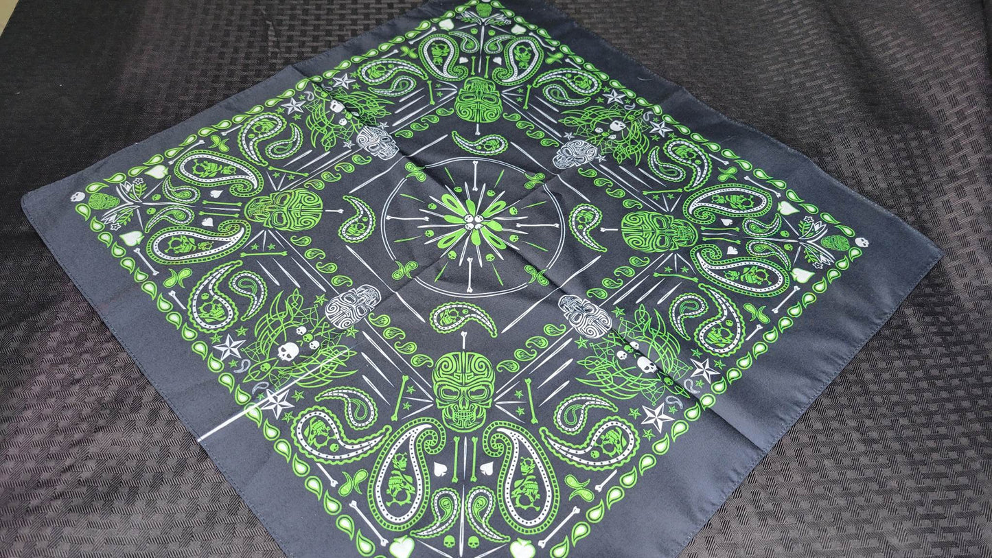 Plain Green Skulls Bandana (Sku8278)