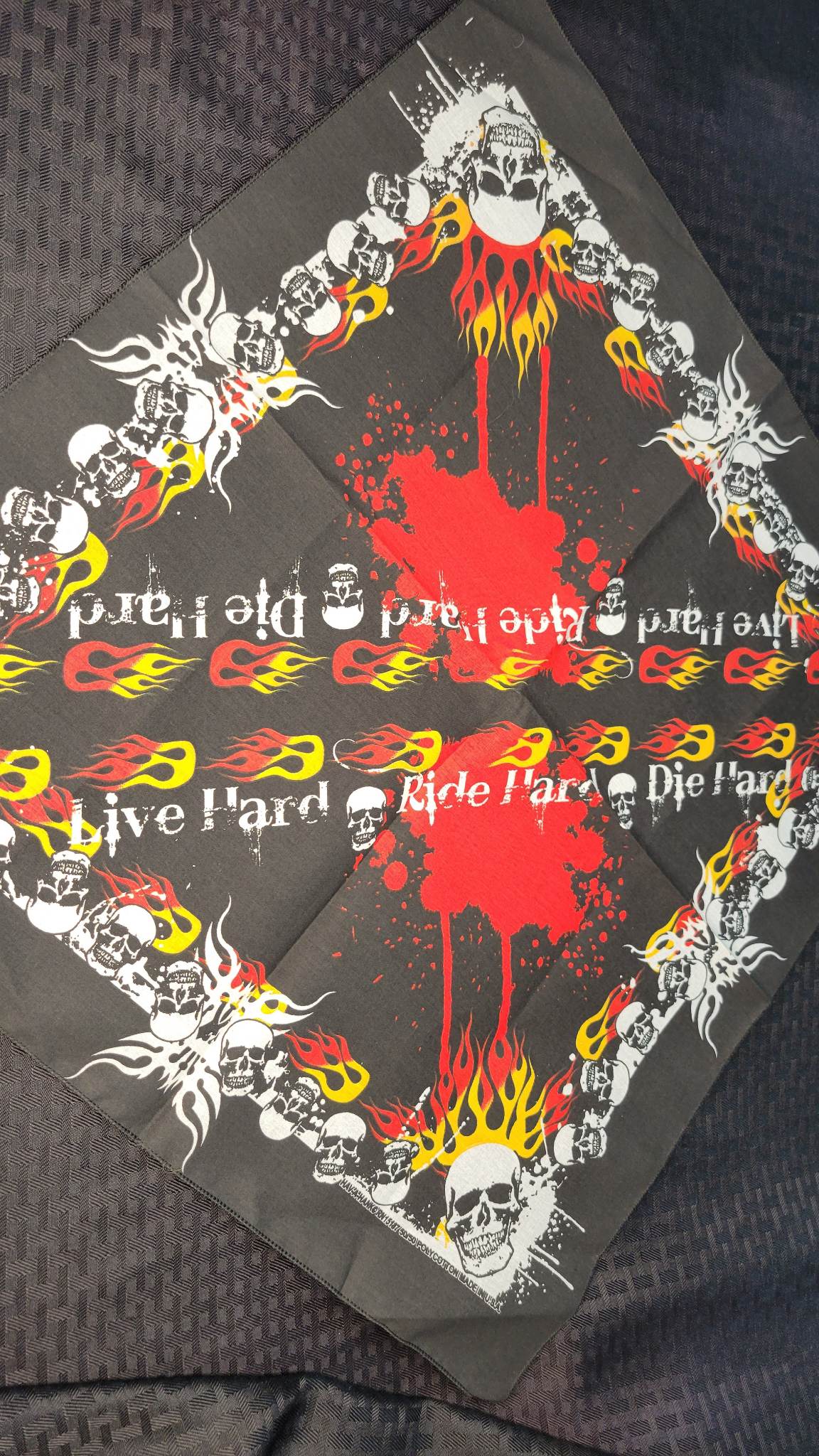 Plain Live Hard Ride Hard Die Hard Bandana (Sku8282)