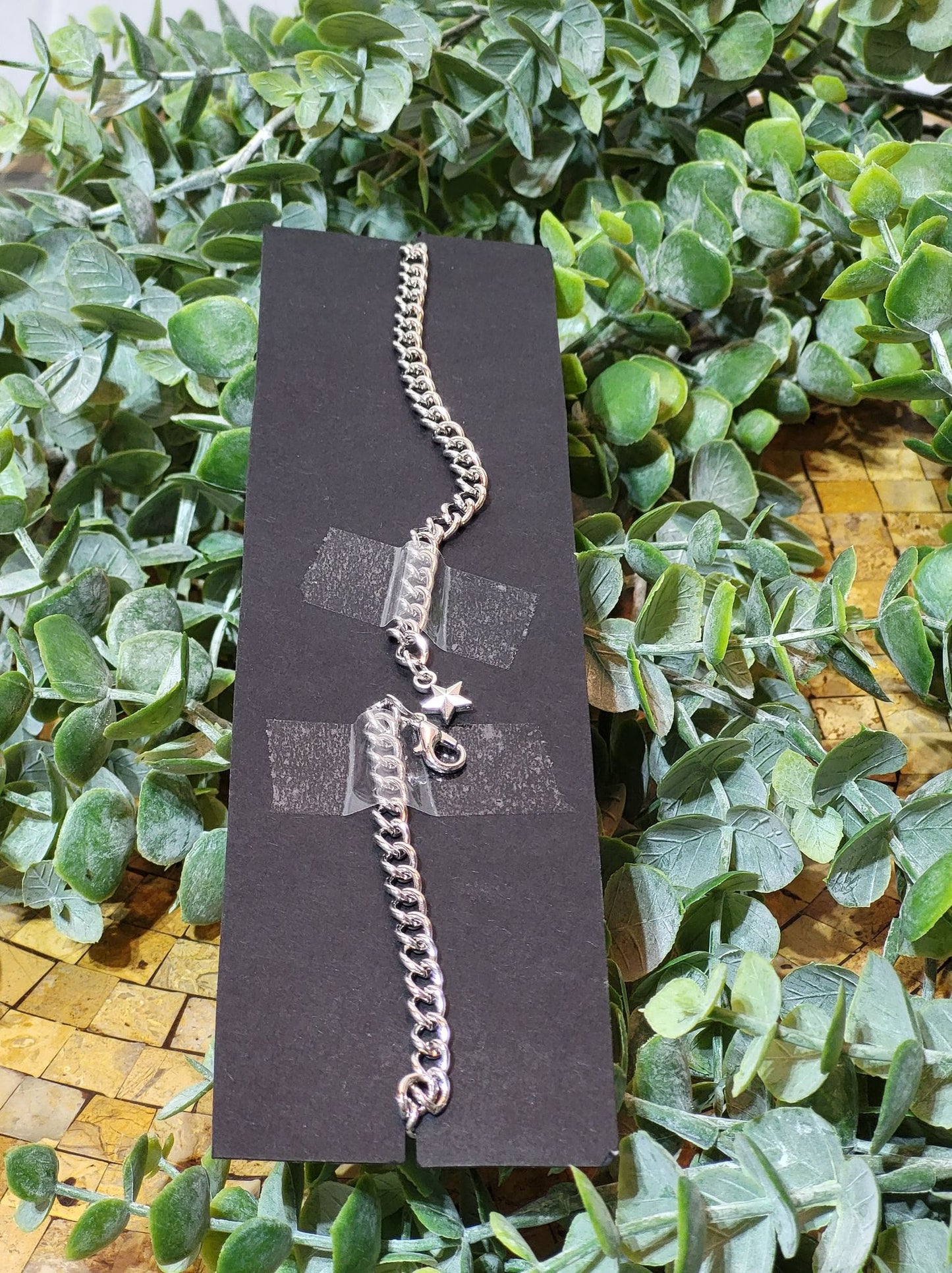 Silver Medallion with Brown Centers Choker/Boot Bling (8908)