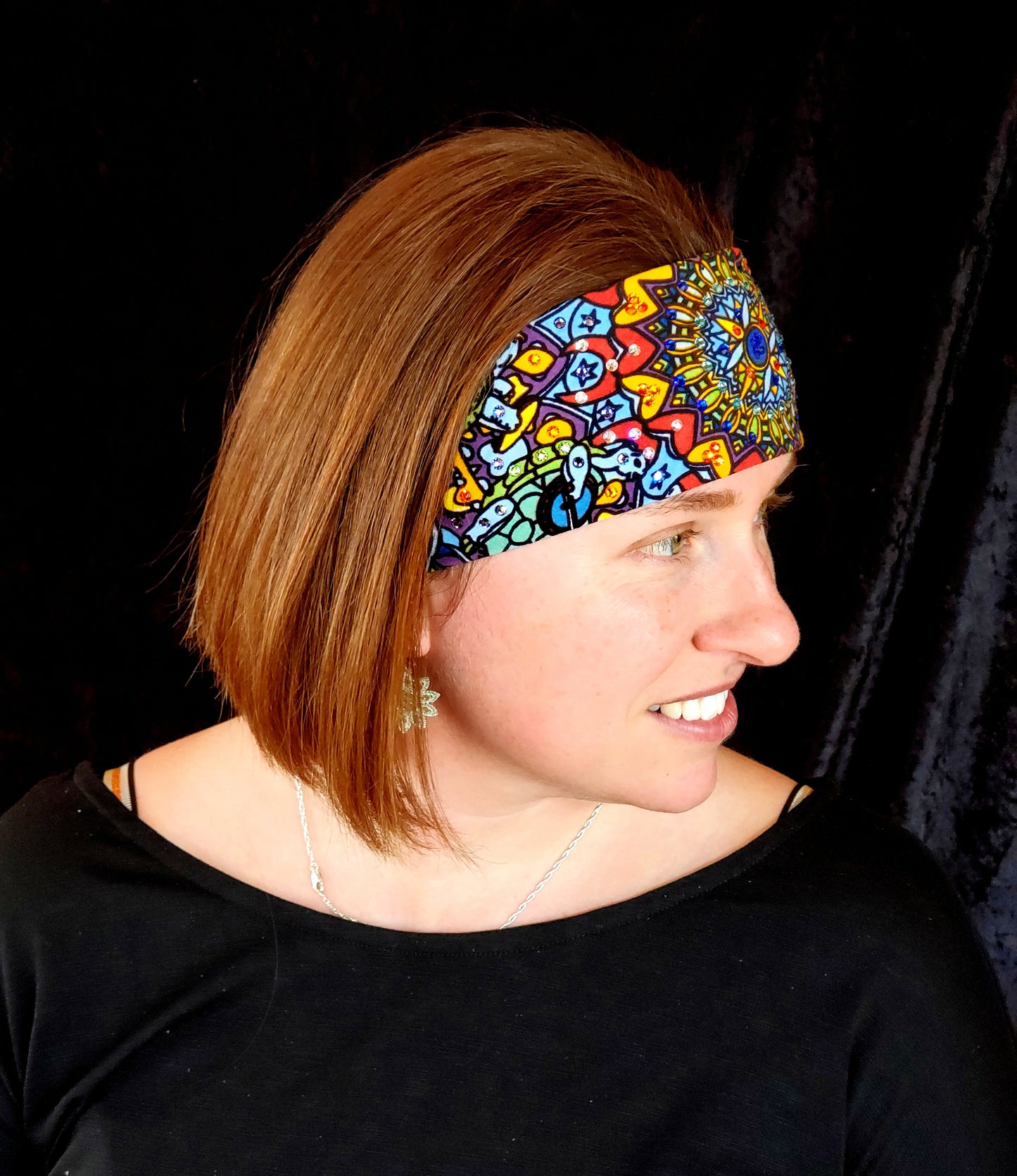Grateful Dead Turtle with Multiple Colors of Austrian Crystals (Sku1023)