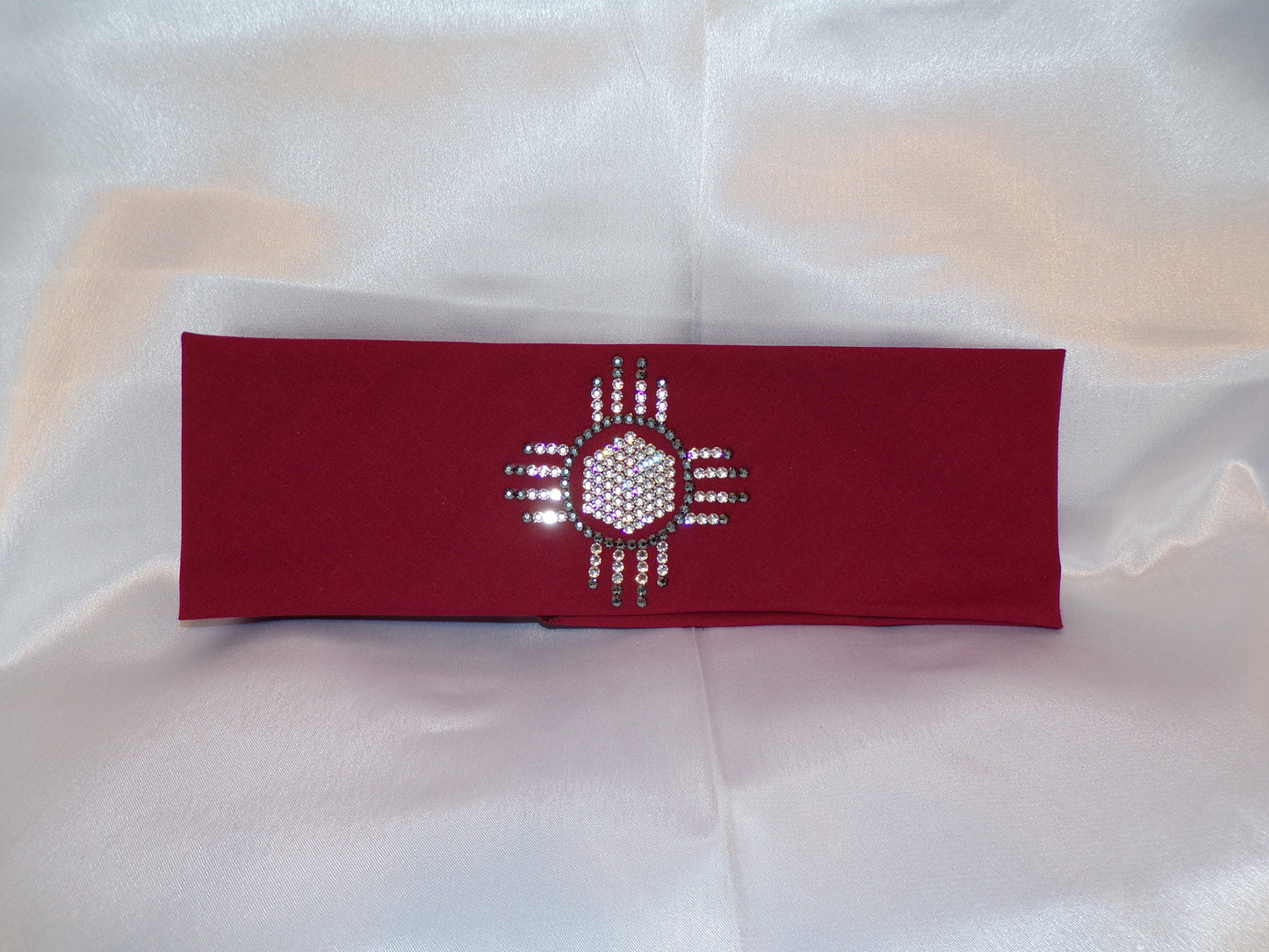 Zia on Maroon Black and Diamond Clear Austrian Crystals (Sku9715)