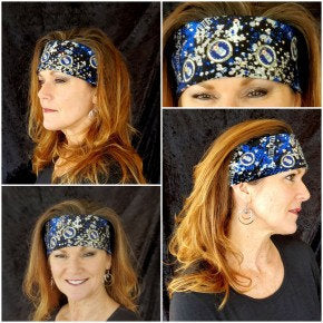 Air force Bandana with Blue and clear Austrian Crystals (Sku1813)