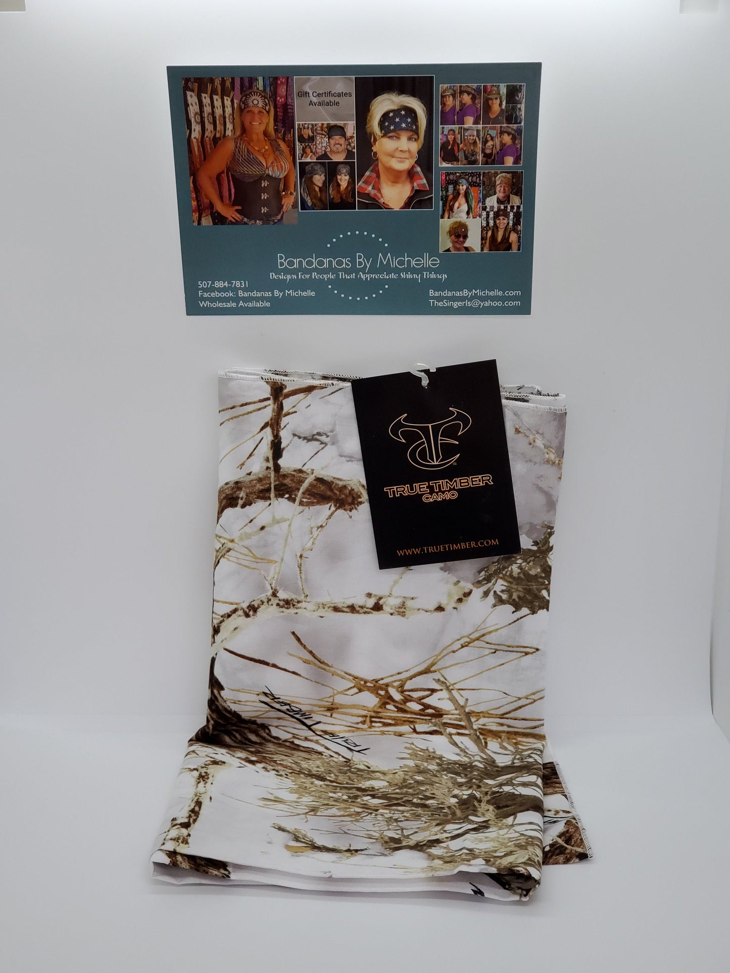 True Timber Snow Camo Plain Bandana (Sku8248)