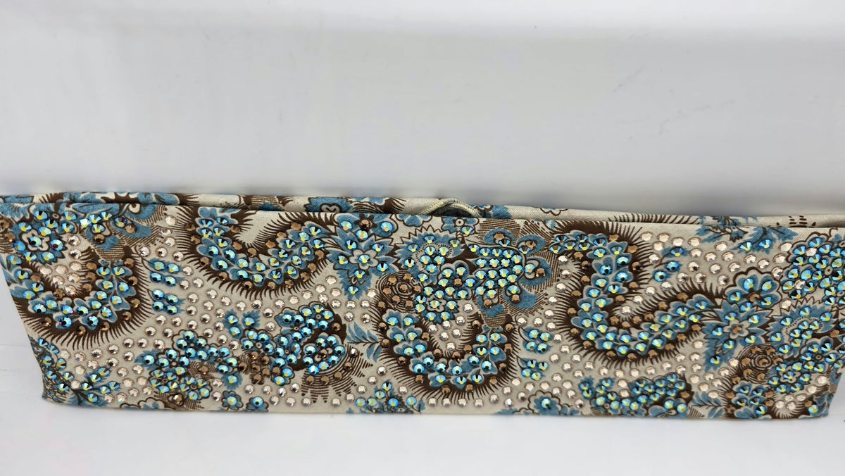 Super LeeAnnette Flower Dragon Bandana with Dark Red Shimmer, Honey and Brown Austrian Crystals (S48206)