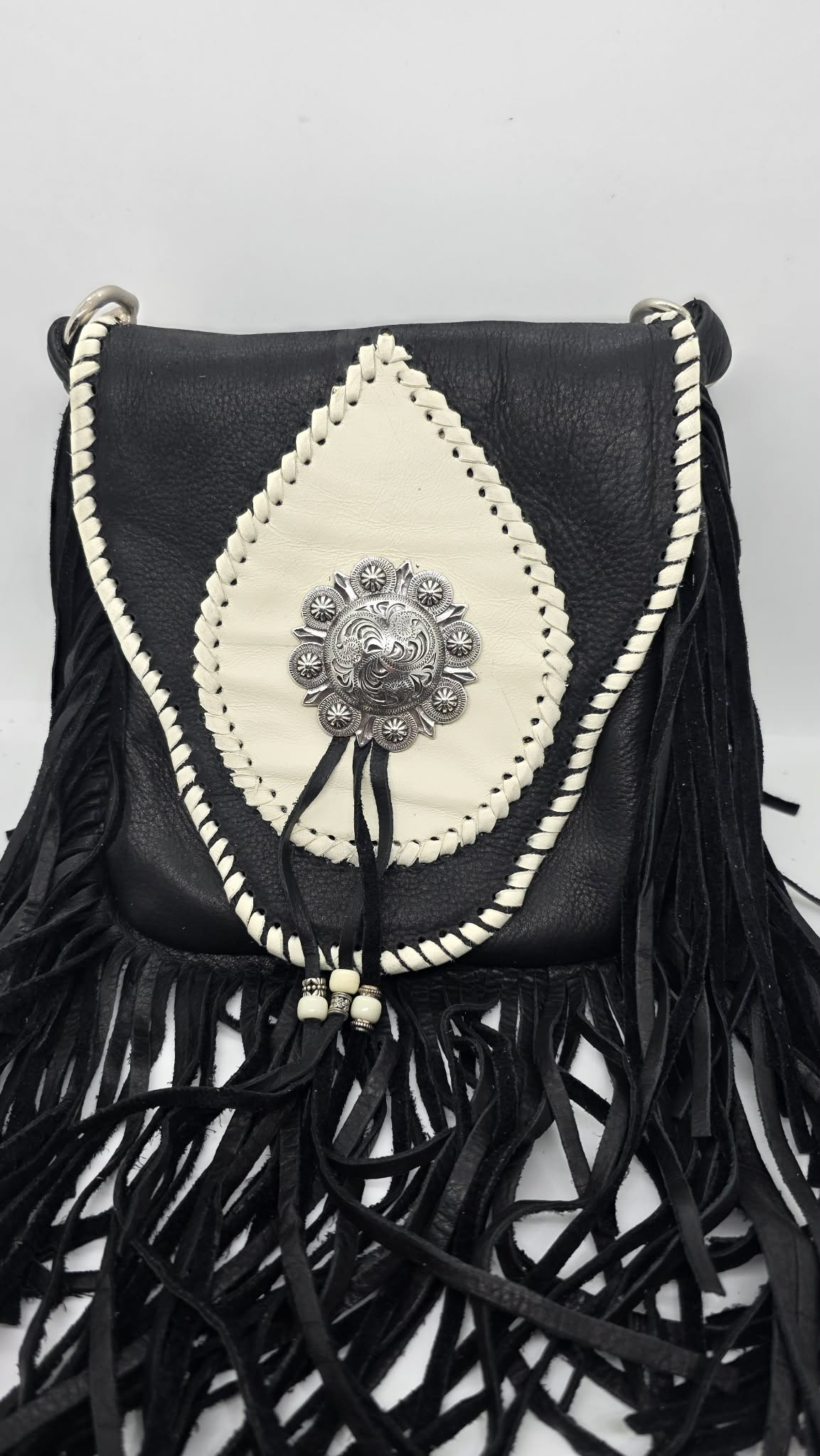 Black and White Buck Skin Purse