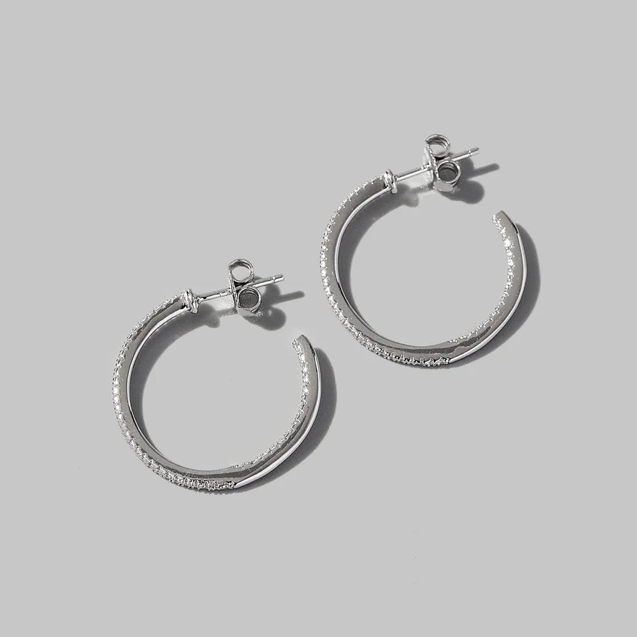 Zircon 925 Sterling Silver C-Hoop Earrings (sku8728)