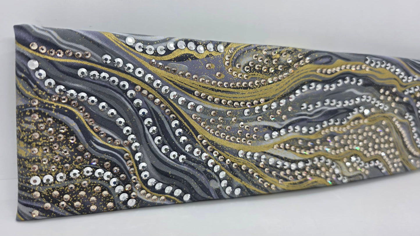 Super LeeAnnette Silver Fox Bandana with Chrome and Honey Austrian Crystals (S48134)
