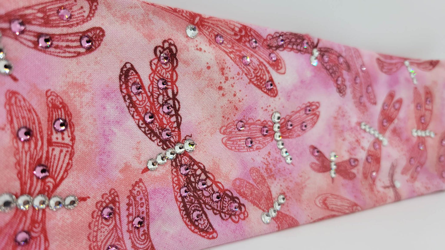 Pink Dragonfly with Light Pink and Diamond Clear Austrrian Crystals (Sku1256)