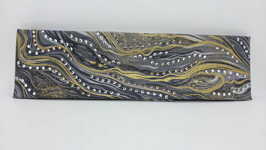 Silver Fox Bandana with Chrome and Honey Austrian Crystals (E60121)