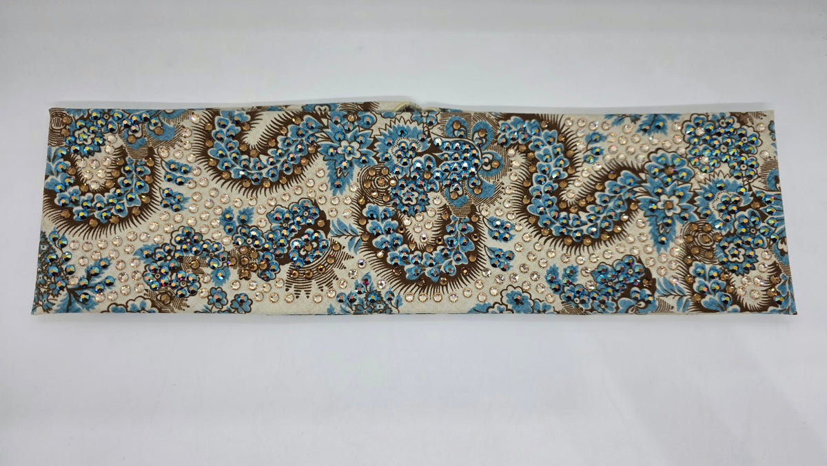Super LeeAnnette Flower Dragon Bandana with Dark Red Shimmer, Honey and Brown Austrian Crystals (S48206)