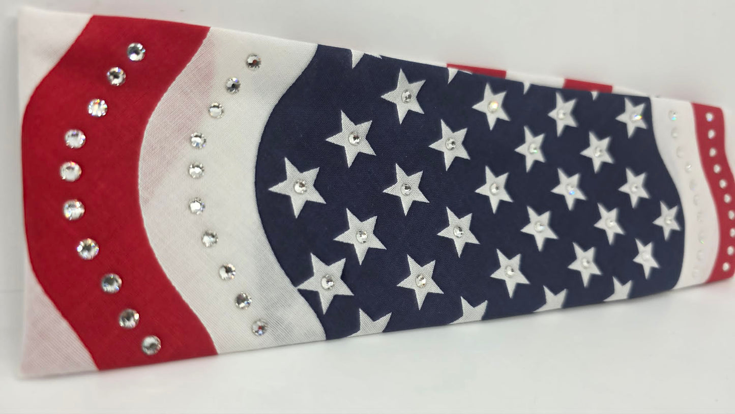 Bargain Flag with Diamond Clear Crystals (Sku8065)